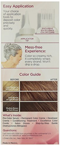 Image of L'Oreal Paris Excellence Creme Triple Protection Color - 6Rb Light Reddish Brown - Warmer For Unis
