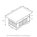 Furinno Andrey Coffee Table with Bin Drawer, Dark Walnut