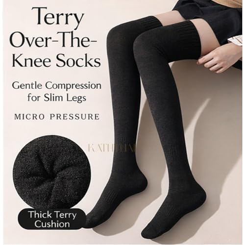 Image of Kaththai Wool Warm Thigh High Socks for Women | Soft & Breathable Knit Thermal Leg Warmers | Versatile Multi-Way Wear, Knee-Length | Winter & Fall Essential