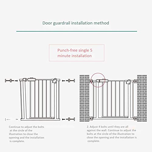 ArinkO Barrera de Seguridad Ajustable para Mascotas para escaleras y Zonas de Juego - Barrera Extensible para Perros y niños (106-115 cm)