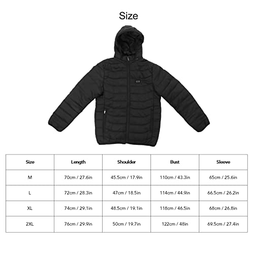 Jaqueta Aquecida, Jaqueta Com Capuz de Aquecimento Elétrico Lavável Com Controle Duplo 3 e 15 Zonas