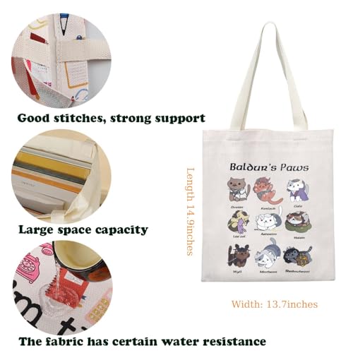 KUIYAI BG3 Inspired Tote Bag Baldur’s Paw Shoulder Bag miniatura 4