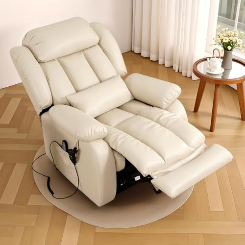 Image of Infinite Position Lay Flat Power Lift Recliner Chair for Elderly, Beige