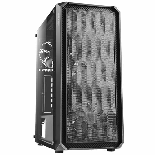 Image of Antec NX292 ARGB ATX Mid-Tower Case, Tempered Glass Side Panel, Full Side View, Pre-Installed 3 x 120mm ARGB Fans in Front & 1 x 120mm ARGB Fan in Rear
