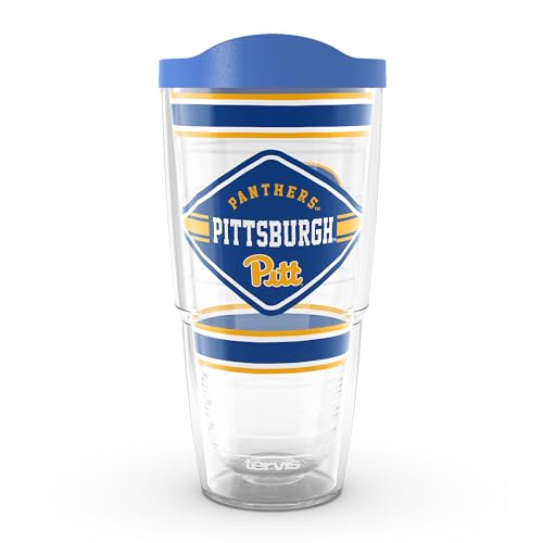 Tervis Pittsburgh Panthers - First String Made in USA Double Walled Insulated Tumbler Travel Cup Keeps Drinks Cold & Hot, 10oz, Classic