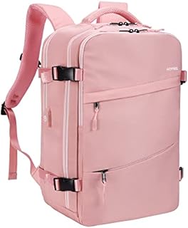 HOMIEE Damski plecak podróżny, 40 l, bagaż podręczny, plecak na laptopa o przekątnej ekranu 15,6", do pracy, szkoły, na weekend, podróż, plecak sportowy, na co dzień, torba szkolna, rozmiar kabiny
