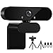 Produktbild GuKKK Webcam 1080P Full HD mit Stereo-Mikrofon, Plug & Play Laptop PC Webkamera mit Datenschutz Abdeckung und Stativ, für Videoanruf, Konferenzen, Kompatibel mit Windows, Mac und Android