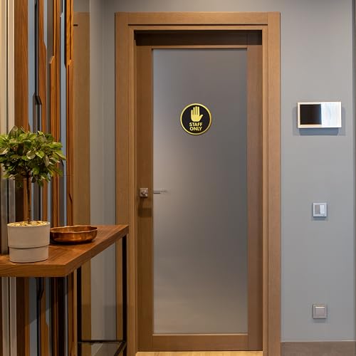 Image of Rousrie Staff Only Stickers For Glass Doors (Size: 6 Inch) For Office, Stores, Cafe, Hotel, Restaurant, Business & Shop, Self-Adhesive, Acrylic Signage (Staff Only)