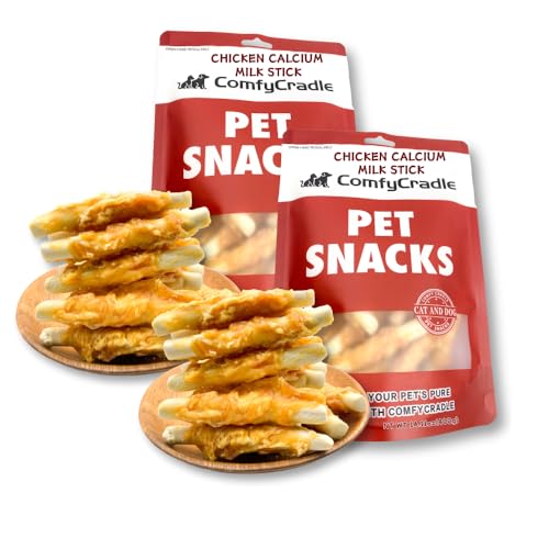 ComfyCradle Dog Chews with Real Chicken & Milk Flavor, A Wholesome & Healthy Treat for All Breeds, Long-Lasting & Easy to Digest Sticks,2 Pack x 14.11 Ounce(Pack of 2)