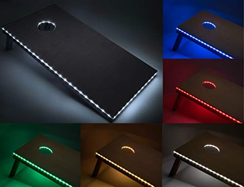 Tailgating Pros 4'X2' Cornhole Boards W/Carrying Case & Set Of 8 Cornhole Bags (You Pick Color) 25 Bag Colors! (Black/Yellow, 4'X2' Boards) #TOP1