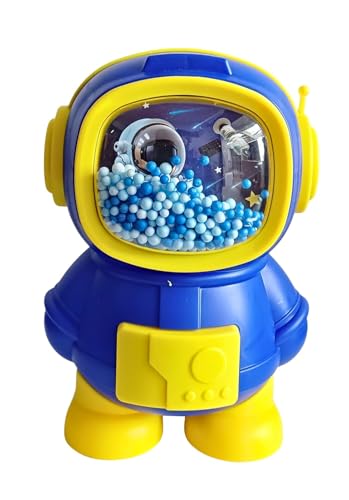 Image of Money Saving Bank with Coin Slot / /Creative Cartoon Design Money Bank / /Plastic Piggy Bank for Boys & Girls (Pack of 1) (Astronaut - Light Blue)