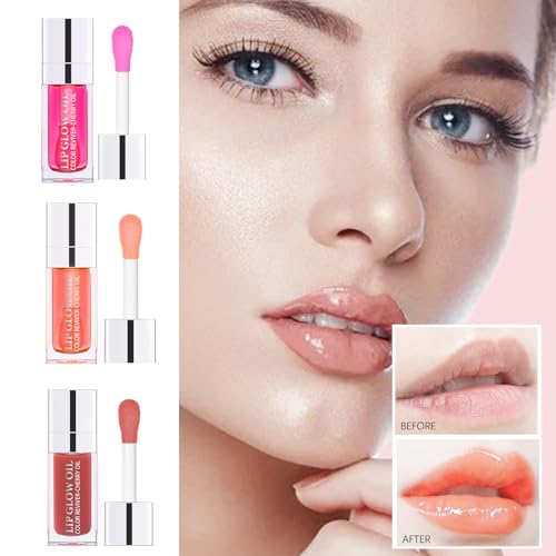 Leogony 3PCS Plumping Lip Oil Set, Glitter Shine Liquid Lipstick for Moisturizing Care - Image 8