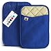 Big Red House Pot Holders, with The Heat Resistance of Silicone and Flexibility of Cotton, Recycled Cotton Infill, Terrycloth Lining, Set of 2 Royal Blue
