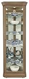 Howard Miller Delia III Curio Cabinet - Lockable Slide Door Metal Shelf Clips with Grey Finish Cabinets for Collectibles, Decorative Items Trophies Home Decor & Living Room