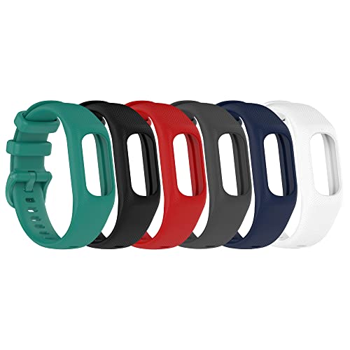 Chofit Paquete de 6 correas compatibles con Garmin Vivosmart 5, correa deportiva de silicona suave de repuesto para monitor de actividad Vivosmart 5, S