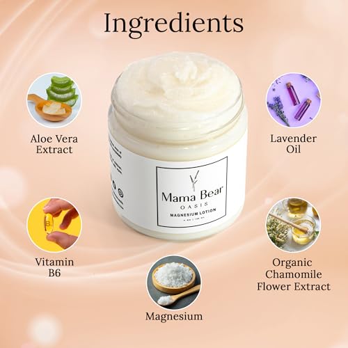Mama Bear Oasis Lotion - Magnesium Cream - Lavender Magnesium Lotion for Foot, Hands, Legs, Toes Includes Arnica, Vitami - Additional View