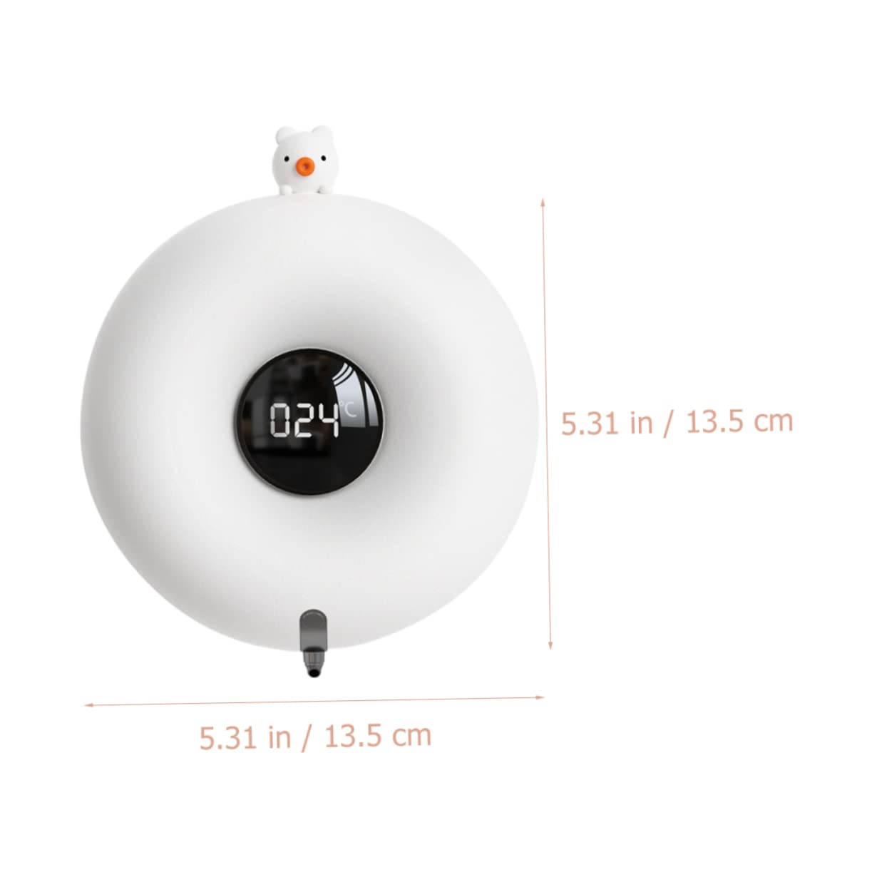 PRETYZOOM Distributore 300ml da Automatico Sensore Sapone di Parete Intelligente, Schiuma, Plastico Bianco, Ricaricabile per Bagno Casa