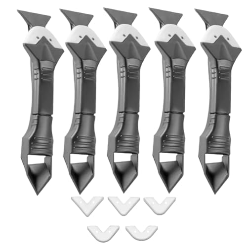 Vyloky Professional Joint Scraper Set 5/10/20 Pieces • Joint Cleaner with 25 Interchangeable Blades • Ideal for Renovation, Bathroom & Kitchen • DIY Tool for Home (5 x Joint Scrapers Including 50 x