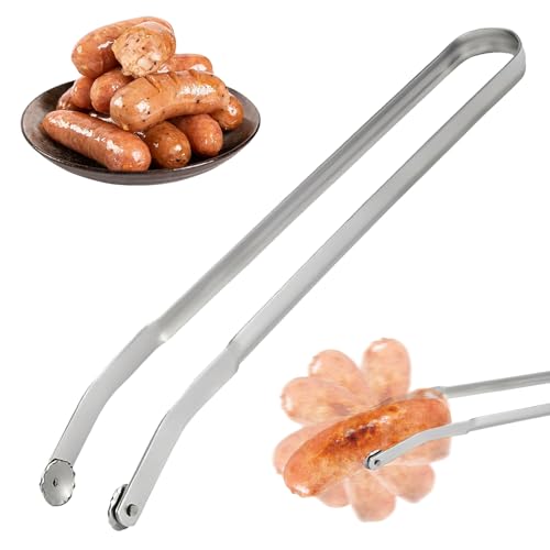 CXINLky pince barbecue roulette - En acier inoxydable - Pour viande et saucisses - Pince à Grillade, Pince a Barbecue, Pince Barbecue Grill Up, Accessoires de Gril