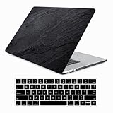 Funut for MacBook Pro 13 inch Case 2024 2023 2022 2021 2020-2016 Release M2 M1 A2338 A2289 A2251 A2159 A1989 A1706 A1708 Touch Bar, Laptop Plastic Hard Shell Case & 2 Keyboard Cover, Black Marble