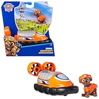 PAW PATROL - Zuma-Figur mit Luftkissen-Boot, stabiles Basis-Fahrzeug , authentisches Spielzeug zur Serie für Kinder ab 3 Jahren