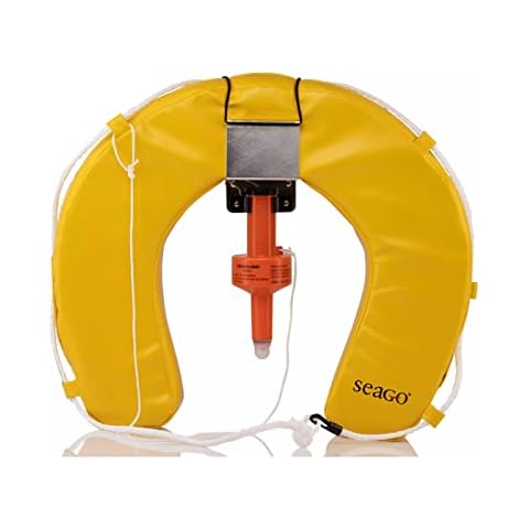 SEAGO Horseshoe Lifebuoy Complete Set Man Over Board (Yellow) Cover