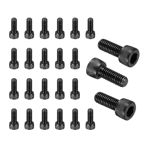 12.9級炭素鋼ネジ M6 x 16mm 六角穴付きボルト 25本入り 高強度ボルト 黒色酸化皮膜処理 優 れ た耐久性 家庭用DIY 機械設備用 キャップボルト 家庭用金物 電気製品 機械設備の設置