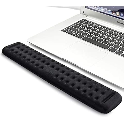 VAYDEER 87 Keyboard Wrist Rest Gaming Tenkeyless Memory Foam Hand Palm Rest Wrist Rest Support for Office, Computer, Laptop, Mac Typing and Wrist Pain Relief and Repair (14.2 inch, Black) Cover