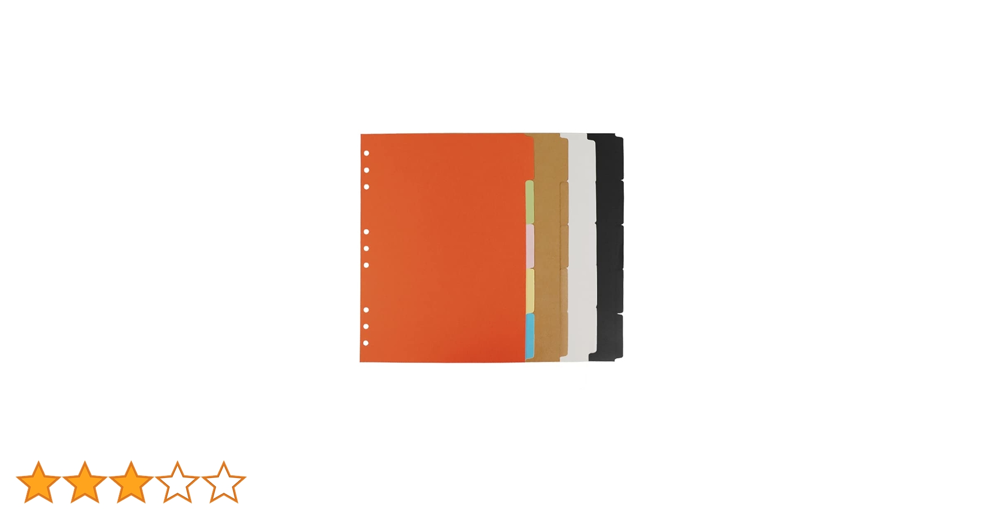 Amazon | B5バインダー インデックス ディバイダー 4個パック