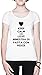 Keep Calm And Love Minestra di Pasta con Pesce Bianca Donna Maglietta 3XL White Women's Tee Size 3XL