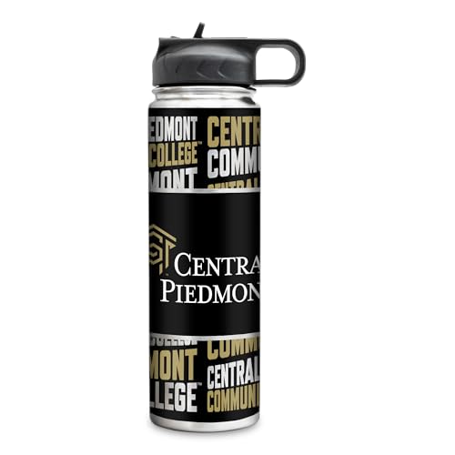 Rico Industries NCAA Central Piedmont CC Meck Dec'ers Standard 22oz Stainless Steel Tumbler with Lid - Great For Coffee, Tea, Water or Cocktails
