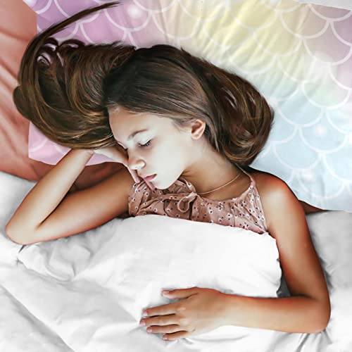 Housse de couette écailles de sirène facile à laver pour lit sans pli - 4