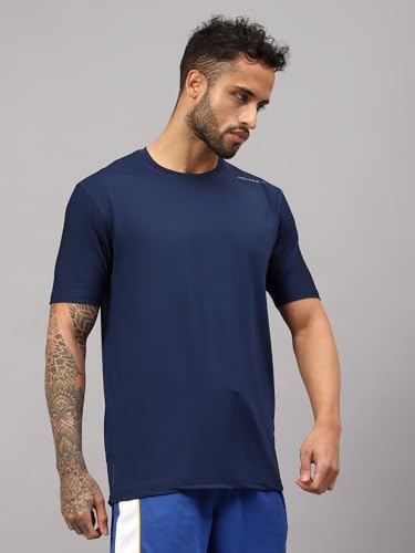 Image of VECTOR X Self Design Men Round Neck T-Shirt 100% Polyerster (Pack of 1)