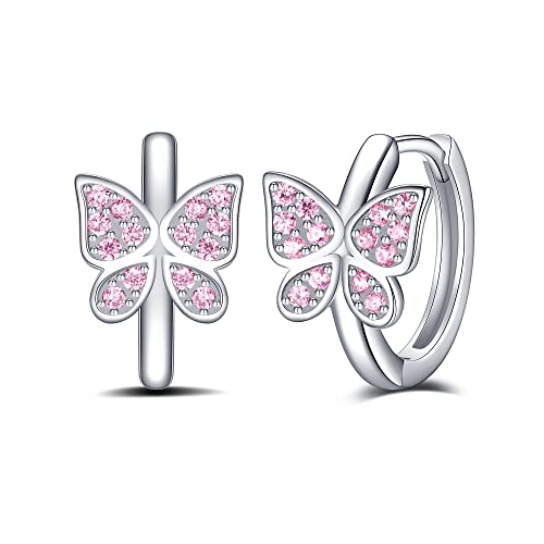 Pendientes mariposa plata de ley 925 para lucir un estilo juvenil diario y cómodo