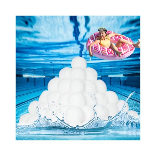 3 lbs Pool-Filterbälle für Sandfilter, wiederverwendbare Pool-Sand-Filterbälle, effiziente Pool-Fasâ€¦ – Miniatur