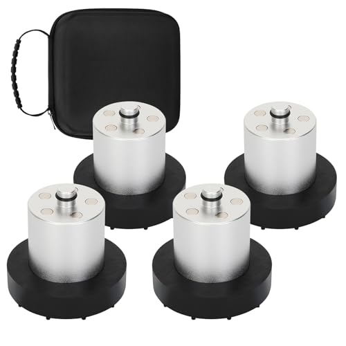 Pulaim Jack Pucks, Aluminum Lift Adapter Set - Compatible with Rivian R1T/R1S, Heavy Duty Floor Jack Lift Point with 4-Piece Set, Removable Non-Slip Pads, Storage Case
