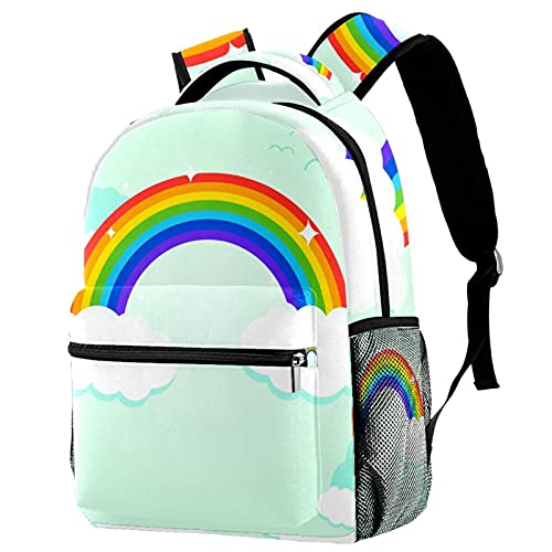 Sac à dos de voyage arc-en-ciel pour les sorties scolaires et vacances des enfants