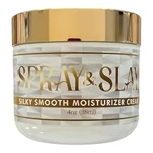 Spray & Slay Silky Smooth Moisturizer Cream - Luxurious Post-Shave Hydration, Enriched with Squalane, Vitamin A & Cocoa Butter, Fast Absorbing, Non-Greasy, Radiant Glow for All Skin Types