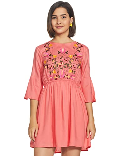 Image of EASYBUY Women's Crepe A-Line below The Knee Casual Dress