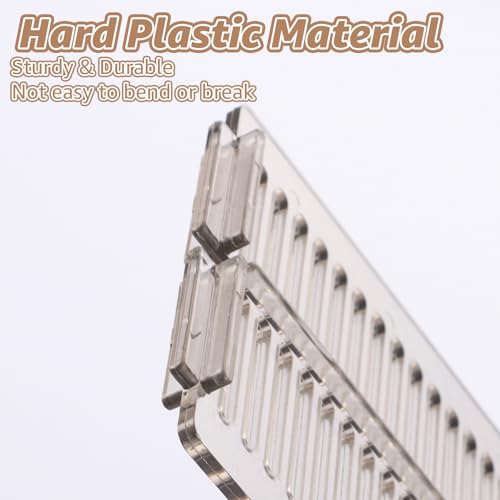MUXHEL 8 Stück Kunststoff Schubladentrenner Verstellbar, 27-51cm Transparente Küche Schubladen Organizer, 8cm Hoch Schubladenteiler Separatoren für Kommode, Badezimmer, Schlafzimmer