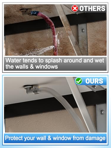 Image of 10ft Portable AC Drain Hose Kit, for Window /Mini-Split Air Conditioners | Included Durable 1 /2 inch ID 1.8mm Thick Hose, 3 /5 inch Connector, Fastener, for Universal AC / Dehumidifier Drainage