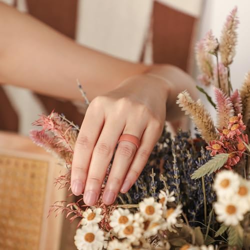Image of Egnaro 4 /5 /8 Variety Multipack Ergonomic Breathable Bridal Rings Sets, 6mm Wide - 2mm Thick Rubber Wedding bands women, silicone Rings for her with Half Size