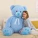 Tezituor Giant Teddy Bear Stuffed Animals Express Your Love, Blue, 5 Feet