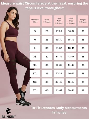 Image of BLINKIN Women's Sports Tights & Leggings with Mesh Insert : Ideal Gym Wear for Woman Active Wear, Yoga & Fitness - The Ultimate Gym Pants for Women Workout (5001)