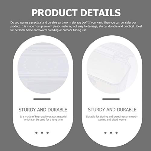 POPETPOP 2Pcs Caixa Portátil Caixa de Minhoca Reprodução Réptil Terrário Réptil Habitat Para Incubaç