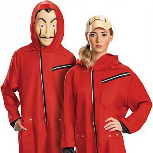 Image of WANNA PARTY Pack of 1, La Casa de Papel Mask Money Heist Salvador Dali Face mask| Money Heist Mask | Fun Party Face Mask Set for Birthday Surprise |Kids and Adult Party Favor