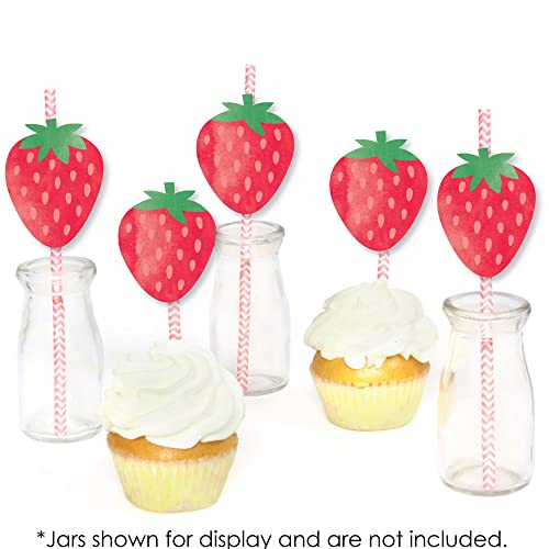 Decoración Pitillos Papel Fresa Berry Sweet Set 24 miniatura 6