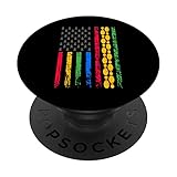 Bowling-Anstecknadel mit amerikanischer Flagge, Autismus-Bewusstseins-Monat PopSockets mit austauschbarem PopGrip