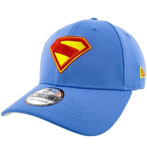 New Era Superman Logo (2025 Movie) 39Thirty Fitted Hat (US Alpha Small Medium Blue)