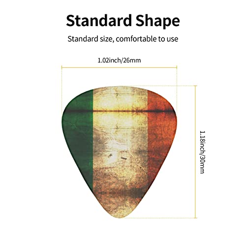 Ensemble de 12 médiators de guitare drapeau irlandais pour guitare acoustique, guitare électrique, contrebasse, ukulélé - Les Beatles, Paul McCartney, John Lennon, RIngo Starr, George Harrison Ensemble de 12 médiators de guitare drapeau irlandais pour guitare acoustique, guitare électrique, contrebasse, ukulélé – Image 5